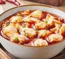 Spicy Pork Dumplings in Red Soup