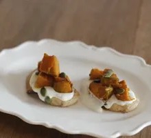 Caramelized Pumpkin Cheese Tapas