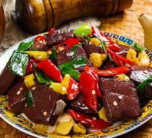 Sichuan-style Duck Blood with Pickled Chili