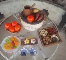 Four-Grid Tea Snack Platter