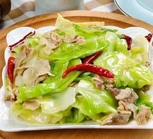 Sautéed Pork with Bok Choy