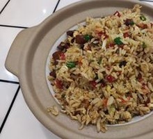 Stuffed Pepper and Crispy Sausage Fried Rice