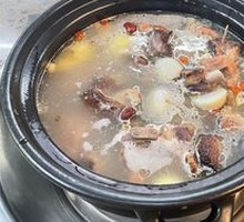 Lotus Root Stewed with Preserved Pork Ribs and Hoof