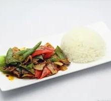 Green Pepper Spicy Pork Rice Bowl