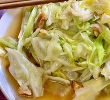 Fried Pork Crumbs with Bok Choy