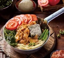 Sichuan-style Beef Noodles with Black Tofu Pudding and Pepper