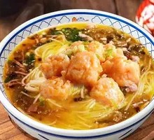 Sour Cabbage Shrimp Dumpling Rice Noodles