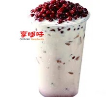 Taro and Red Bean Milk Tea