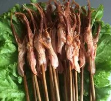 Handmade Skewered Duck Tongue