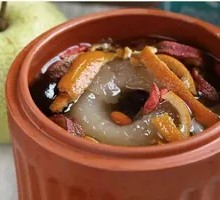 Tangerine and Hawthorn Roasted Pear