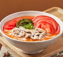 Tomato and Pork Rice Soup