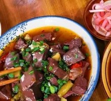 Sichuan-style Duck Blood with Pickled Chili