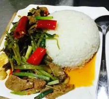 Pickled Chili Pork Liver Rice