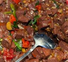 Sichuan-style Duck Blood with Pickled Chili