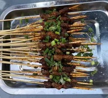 Freshly Skewered and Grilled Beef