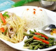 Potato and Pork Rice Bowl