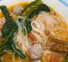 Tomato Meatball Rice Noodles
