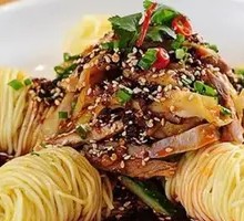 Cold Noodles with Chicken Strips