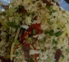 Fried Rice with Tofu and Pork Strips