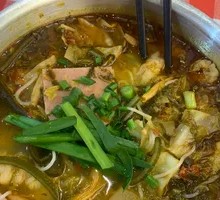 Sour Cabbage with Luncheon Meat Rice Noodles