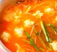 Tomato Meatball Rice Noodles