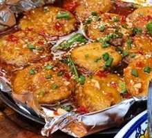Crispy Lotus Root Pockets on Iron Plate