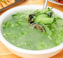 Cucumber and Century Egg Soup