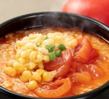 Tomato Pea Bone Soup Rice