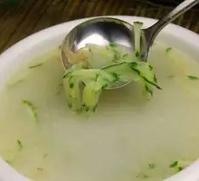 Cucumber and Century Egg Soup
