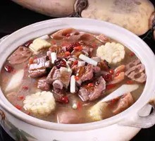 Lotus Root Stewed with Preserved Pork Ribs