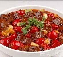 Sichuan-style Duck Blood with Pickled Chili