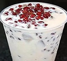 Taro and Red Bean Milk Tea