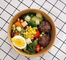 Seaweed and Pork Floss Mixed Grain Rice Ball Salad