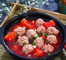 Tomato Meatball Hot Pot