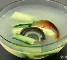 Cucumber and Century Egg Soup
