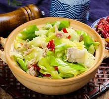 Fried Pork Crumbs with Bok Choy