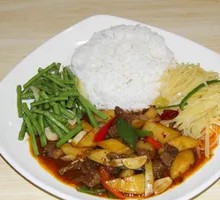 Beef and Potato Rice Bowl
