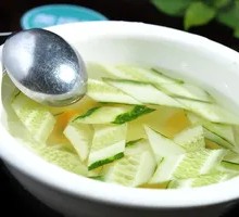 Cucumber and Century Egg Soup