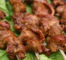 Spicy Chicken Gizzard Skewers