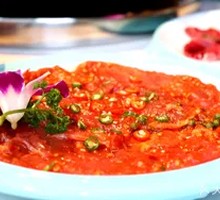 Sliced Beef with Green and Red Peppers