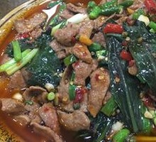 Blood皮菜 stir-fried with猪 liver