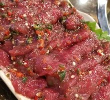 Sliced Beef with Green and Red Peppers
