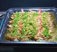 Braised Shrimp with Garlic in Open Oven