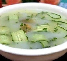 Cucumber and Century Egg Soup