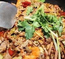 Chicken Offal and Shrimp Stir-fry