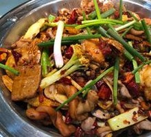 Chicken Offal and Shrimp Stir-fry