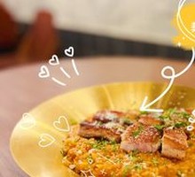 Pork Belly Kimchi Tomato Risotto