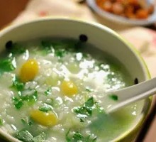 Vegetable and Pork Rice Porridge