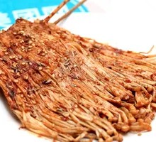 Grilled Fried Enoki Mushrooms
