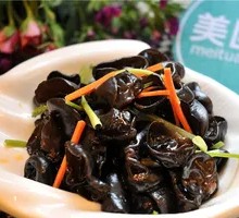 Cold-mixed black fungus